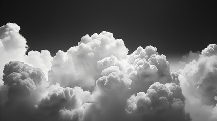 Wall Mural - photo of black and white sky cloud background, bnw sky photo, monochrome cloud background