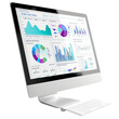 © AlexCaelus - Modern computer displaying various analytics and data visualizations, ideal for presentations and business reports.