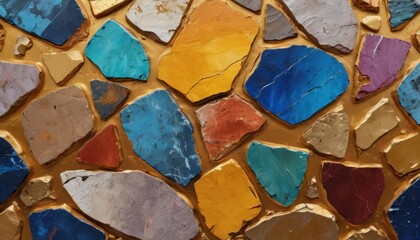 Sticker - Abstract Colorful Stone Mosaic Background.