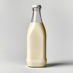 Milk bottle isolated on white background.