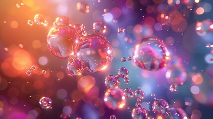 Wall Mural - abstract background featuring atom or molecule structure with scientific and medical themes - ideal 