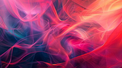 Abstract digital design with a gradient glow effect, representing movement and energy in a modern space