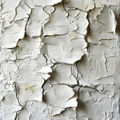 Wall Mural - Cracked White Abstract Texture