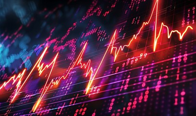 Leinwandbilder - Stock Market Growth Graph