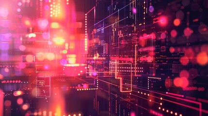 Wall Mural - big data flow technology concept - data science illustration featuring data research, mining, busine