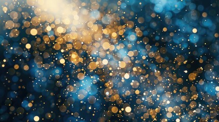 Defocused particles creating a sparkling bokeh effect