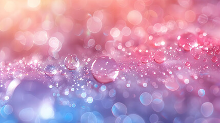 Poster - Pink & Blue Water Droplet Background