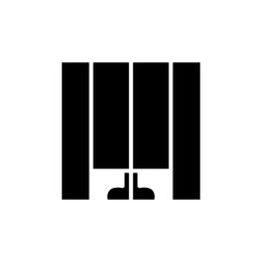 voting booth glyph icon