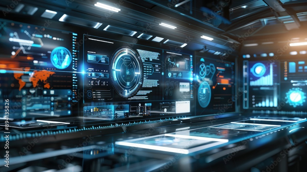 Floating holographic interfaces in a dark room