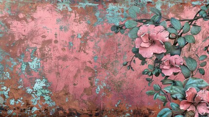 Wall Mural - background with flowers