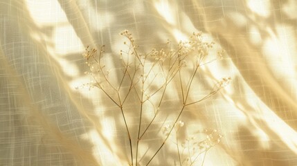 Canvas Print - Delicate Flowers on Fabric