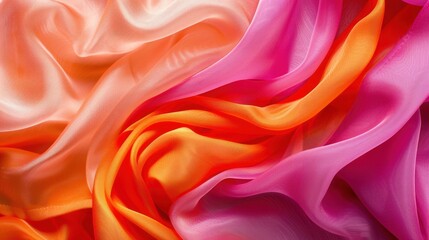 Poster - Abstract Silk Fabric with Vibrant Colors