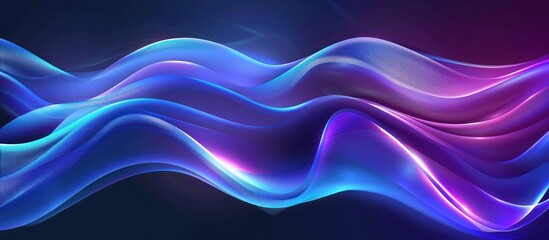 Sticker - Abstract Blue and Purple Waves