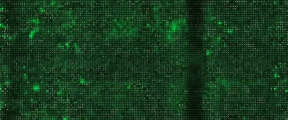 Wall Mural - 'matrix numbers hacking concept Coding Flow rendering green 3D Digital background random'