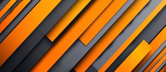 Poster - Abstract Orange and Grey Pattern