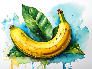 Wall Mural - watercolor Banana