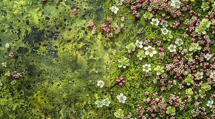 Wall Mural - green moss background