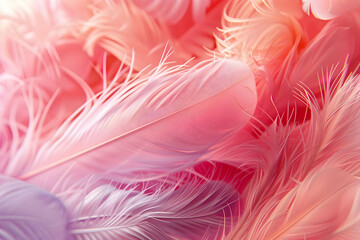 Sticker - Delicate Pink Feathers Texture