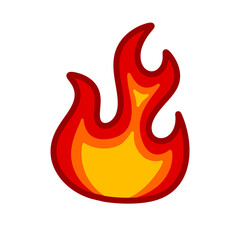 illustration of a burning fire isolated on transparent background