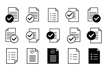 Wall Mural - Clipboard with check mark icon isolated on background. Checklist sign symbol for web site and app design.