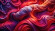© DigitalArt Max - Vibrant red and purple hues swirl together in mesmerizing patterns on a rough, tactile surface, creating a dynamic, abstract composition with depth and visual interest.
