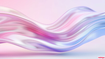 Wall Mural - A pink and blue wave with a purple and blue background