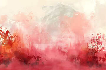 Poster - Abstract Watercolor Background in Red and White