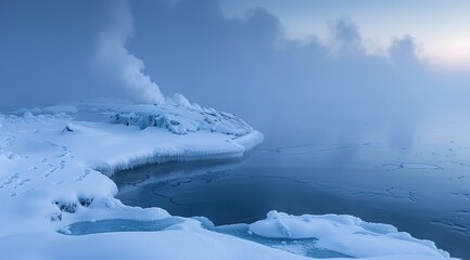 Canvas Print - iceberg in the sea