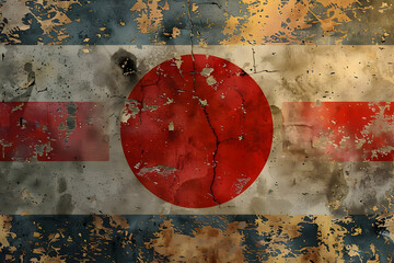 Wall Mural - Grunge Japanese Flag