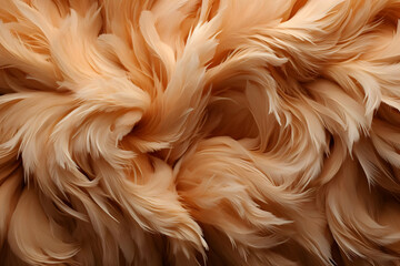 Wall Mural - Soft Peach Feathers Background