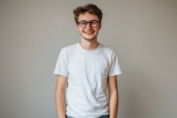 Wall Mural - Cerebral palsy awareness with smiling young man.