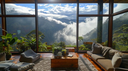 Enjoy the breathtaking views of a cloud forest from your window near Quito, Ecuador.