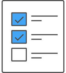 Poster - illustration of a icon checklist