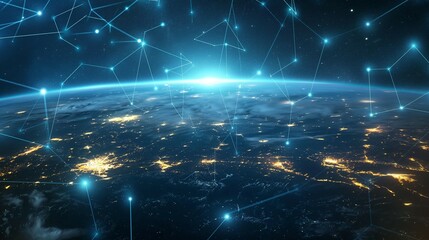Global business digital earth concept