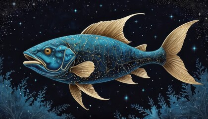 Wall Mural - Celestial Fish.