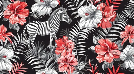 Canvas Print - seamless floral pattern