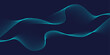 © Olga Tsikarishvili - Abstract futuristic background with flowing dot particles wave pattern in blue green gradient colors. Vector illustration for modern music, technology, science banner