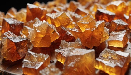 Wall Mural - Brown Sugar Crystals Close Up.