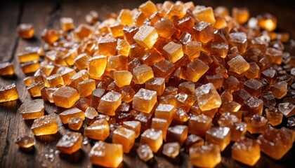 Wall Mural - Close-up of Brown Sugar Crystals.