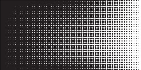 Wall Mural - vector halftone dots. black dots on white background