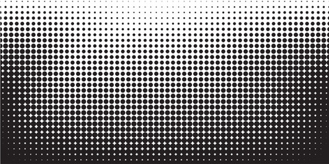 Wall Mural - vector halftone dots. black dots on white background