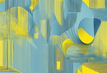 Wall Mural - 'Modern posters Blue flat geometrical Yellow layout banners ads Light abstract Pattern Lines lines illustration vector'