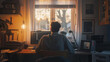 © WARIS ALI - working from home, attending, or setting up a home office with a professional background