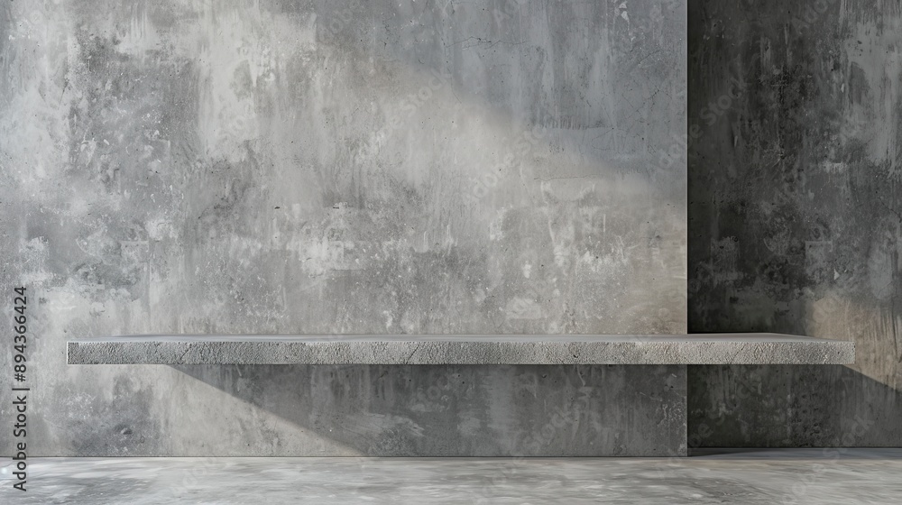 empty gray wall room interiors studio concrete backdrop and floor ...