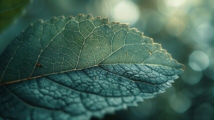 Wall Mural - macro shotabstract leaf transparentshowing leaves detail backgroundcloseup structure plant : Generative AI