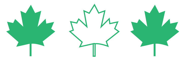 maple leaf icon canada maple leaf set | maple leaves icon canadian vector illustration logo | maple-