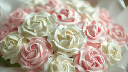 Wall Mural - Marshmallow Rose Bouquet