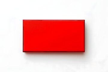 Wall Mural - Red rectangle isolated on white background