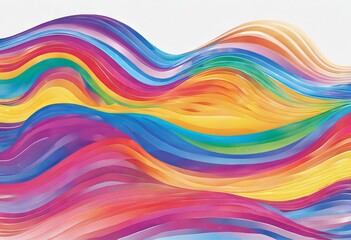 Sticker - 'colors Rainbow Wavy shape illustration Vector'