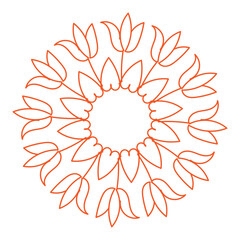 Sticker - Flower Line Art for tattoo design